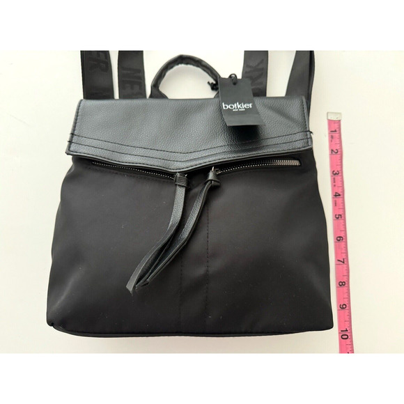 Botkier New York Trigger Backpack Small Black Polyester Lightweight Pockets NWT - Picture 3 of 12